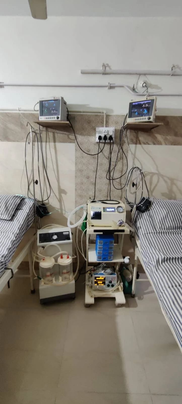 Clinical equipment at Shreenath Hospital
